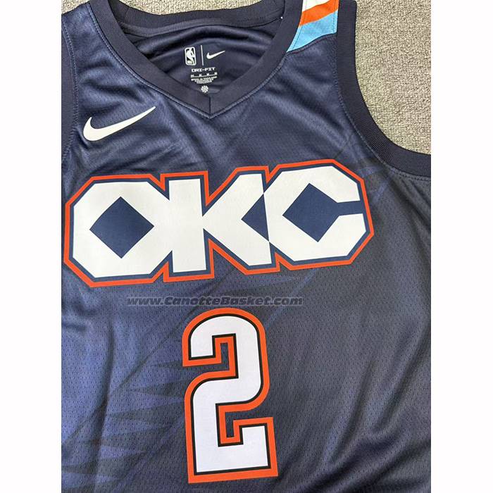 Maglia Los Angeles Clippers Shai Gilgeous-alexander No 2 Citta 2025-26 Blu